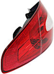Passenger Side, Outer Tail Light, with Bulb, Halogen, Clear and Red Lens, Sedan, CAPA CERTIFIED