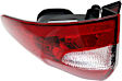 Passenger Side, Outer Tail Light, with Bulb, Halogen, Clear and Red Lens, Sedan, CAPA CERTIFIED