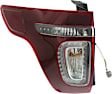 Driver Side Tail Light, with Bulb, Halogen, Clear, Red and Smoked Lens, Type 3, CAPA CERTIFIED