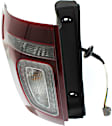 Driver Side Tail Light, with Bulb, Halogen, Clear, Red and Smoked Lens, Type 3, CAPA CERTIFIED