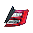 Passenger Side, Outer Tail Light, with Bulb, LED, Clear and Red Lens, CAPA CERTIFIED