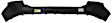 Rear, Upper Primed Bumper Cover, 6 Cyl., 3.5L Engine, Without Parking Aid Sensor Holes, CAPA Certified