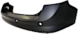Rear, Upper Primed Bumper Cover, 6 Cyl., 3.5L Engine, With Parking Aid Sensor Holes, CAPA CERTIFIED