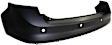 Rear, Upper Primed Bumper Cover, 6 Cyl., 3.5L Engine, With Parking Aid Sensor Holes, CAPA CERTIFIED