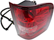 Passenger Side Tail Light, with Bulb, Halogen, Clear and Red Lens