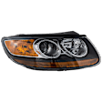 Passenger Side Headlight, with Bulb, Halogen, with 2 Plug-in Connector, CAPA Certified