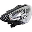 Passenger Side Headlight, with Bulb, Halogen, Touring Models, without Chrome Ring, CAPA Certified