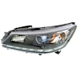 Driver Side Headlight, with Bulb, Halogen, Hybrid Models, Clear Lens, Chrome Interior, CAPA Certified