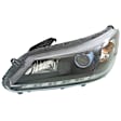 Driver Side Headlight, with Bulb, Halogen, Hybrid Models, Clear Lens, Chrome Interior, CAPA Certified