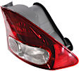 Passenger Side, Outer Tail Light, without Bulb, Halogen, Clear and Red Lens, Sedan, CAPA CERTIFIED