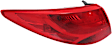 Driver Side, Outer Tail Light, with Bulb, Halogen, Red Lens, CAPA CERTIFIED