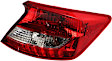 Passenger Side Tail Light, with Bulb, Halogen, Clear and Red Lens, Coupe, CAPA CERTIFIED