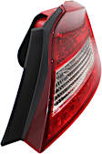 Passenger Side Tail Light, with Bulb, Halogen, Clear and Red Lens, Coupe, CAPA CERTIFIED