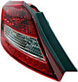 Driver Side Tail Light, with Bulb, Halogen, Clear and Red Lens, Coupe, CAPA CERTIFIED