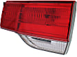 Passenger Side, Inner Tail Light, with Bulb, Halogen, Clear and Red Lens, CAPA CERTIFIED