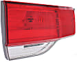 Driver Side, Inner Tail Light, with Bulb, Halogen, Clear and Red Lens, CAPA CERTIFIED