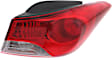 Passenger Side, Outer Tail Light, With bulb(s), Halogen, Clear and Red Lens CAPA CERTIFIED