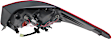 Driver Side, Outer Tail Light, With bulb(s), Halogen, Clear and Red Lens CAPA CERTIFIED