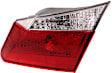 Passenger Side, Inner Tail Light, with Bulb, Halogen, Clear and Red Lens, Sedan, EX/LX/Sport Models, CAPA CERTIFIED