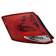 Driver Side Tail Light, with Bulb, Halogen, Clear and Red Lens, Coupe, CAPA CERTIFIED
