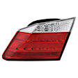 Passenger Side, Inner Tail Light, with Bulb, LED, Clear and Red Lens, Sedan, EX-L / Touring Models, CAPA CERTIFIED