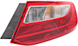 Passenger Side Tail Light, With bulb(s), Halogen, Clear and Red Lens, CAPA Certified