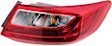 Passenger Side Tail Light, With bulb(s), Halogen, Clear and Red Lens, CAPA Certified