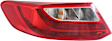 Driver Side Tail Light, With bulb(s), Halogen, Clear and Red Lens, CAPA Certified