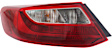 Driver Side Tail Light, With bulb(s), Halogen, Clear and Red Lens, CAPA Certified