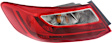 Driver Side Tail Light, With bulb(s), Halogen, Clear and Red Lens, CAPA Certified