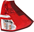 Passenger Side, Lower Tail Light, with Bulb, Halogen, Clear and Red Lens, CAPA CERTIFIED