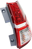 Passenger Side, Lower Tail Light, with Bulb, Halogen, Clear and Red Lens, CAPA CERTIFIED