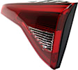 Passenger Side, Inner Tail Light, with Bulb, Halogen, Clear and Red Lens, CAPA CERTIFIED