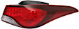 Passenger Side, Outer Tail Light, with Bulb, Halogen, Clear and Red Lens, Coupe/Sedan, Korea Built Vehicle Models, CAPA CERTIFIED
