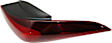 Passenger Side, Outer Tail Light, with Bulb, Halogen, Clear and Red Lens, Coupe/Sedan, Korea Built Vehicle Models, CAPA CERTIFIED