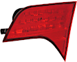 Passenger Side, Inner Tail Light, without Bulb, Halogen, Red Lens, Sedan, CAPA CERTIFIED