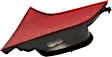 Passenger Side, Inner Tail Light, without Bulb, Halogen, Red Lens, Sedan, CAPA CERTIFIED