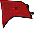 Driver Side, Inner Tail Light, without Bulb, Halogen, Red Lens, Sedan, CAPA CERTIFIED