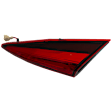 Passenger Side, Inner Tail Light, with Bulb, Halogen, Clear and Red Lens, Sedan, CAPA CERTIFIED
