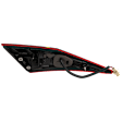 Passenger Side, Inner Tail Light, with Bulb, Halogen, Clear and Red Lens, Sedan, CAPA CERTIFIED