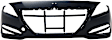 Front Primed Bumper Cover, 3.8L Engine, Without Headlight Washer and Park Sensor Holes, CAPA Certified