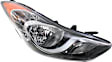 Passenger Side Headlight, with Bulb, Halogen, Coupe/Sedan, CAPA Certified
