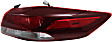 Passenger Side, Outer Tail Light, with Bulb, Halogen, Clear and Red Lens, Sedan, USA Built Vehicle, CAPA CERTIFIED