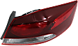 Passenger Side, Outer Tail Light, with Bulb, Halogen, Clear and Red Lens, Sedan, USA Built Vehicle, CAPA CERTIFIED