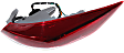 Passenger Side, Outer Tail Light, with Bulb, Halogen, Clear and Red Lens, Sedan, USA Built Vehicle, CAPA CERTIFIED