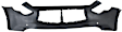 Front Primed Bumper Cover, For Models With Premium Package, With Parking Aid Sensor Holes, Without Fog Light Holes, With Navigation System