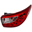 Passenger Side Tail Light, with Bulb, Halogen, Clear and Red Lens, CAPA CERTIFIED