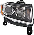 Passenger Side Headlight, with Bulb, Halogen, Standard Type, Chrome Trim, CAPA Certified