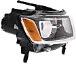 Passenger Side Headlight, with Bulb, Halogen, Standard Type, Chrome Trim, CAPA Certified