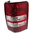Passenger Side Tail Light, Without bulb(s), Halogen, Clear and Red Lens